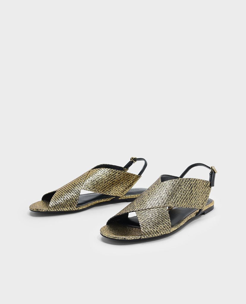 CHARLES & KEITH - Giày sandal nữ Criss Cross Slingback