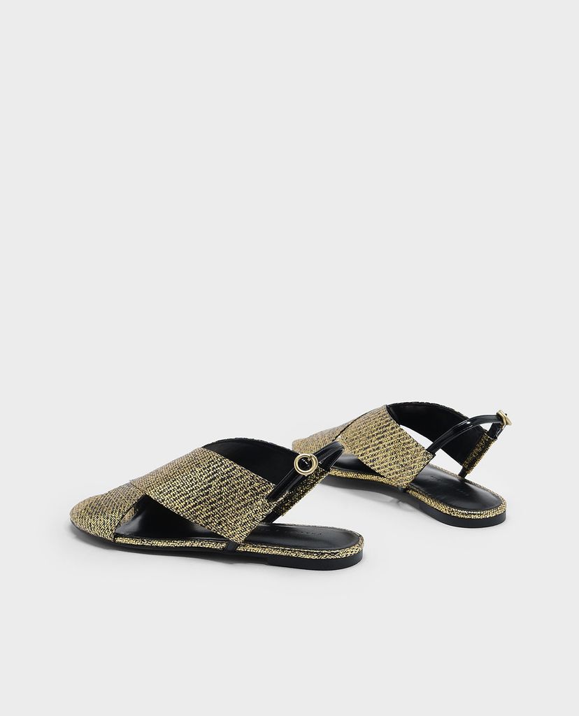 CHARLES & KEITH - Giày sandal nữ Criss Cross Slingback