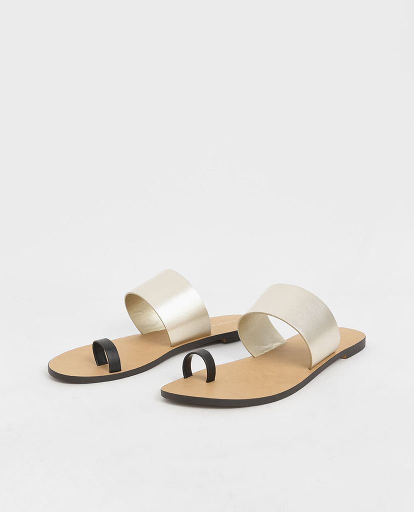 CHARLES & KEITH - Giày sandal nữ xỏ ngón Toe Loop Slide