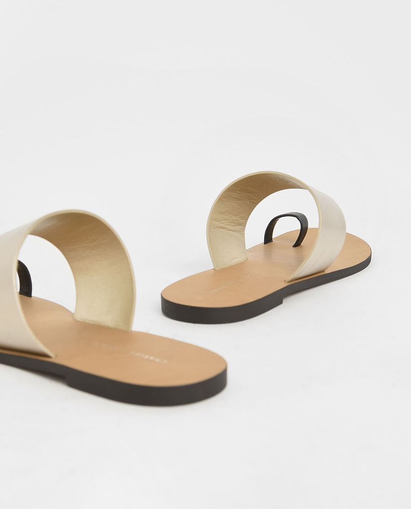 CHARLES & KEITH - Giày sandal nữ xỏ ngón Toe Loop Slide