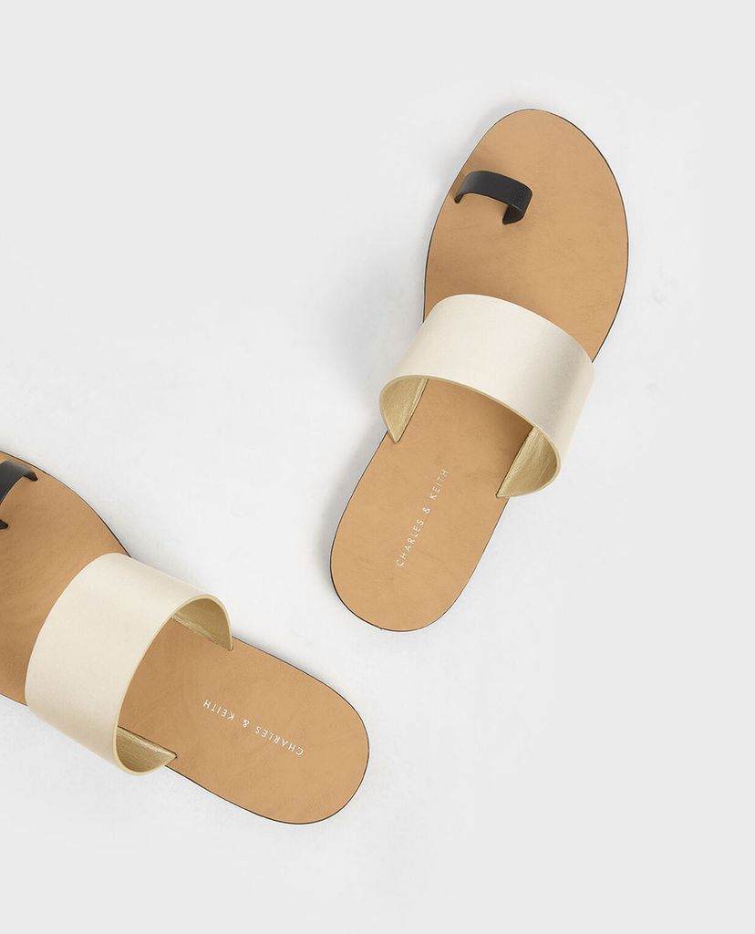 CHARLES & KEITH - Giày sandal nữ xỏ ngón Toe Loop Slide
