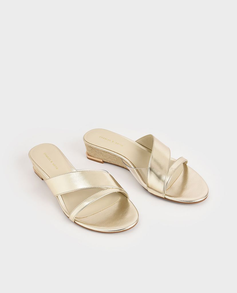 CHARLES & KEITH - Giày đế xuồng hở mũi Strappy Wedges