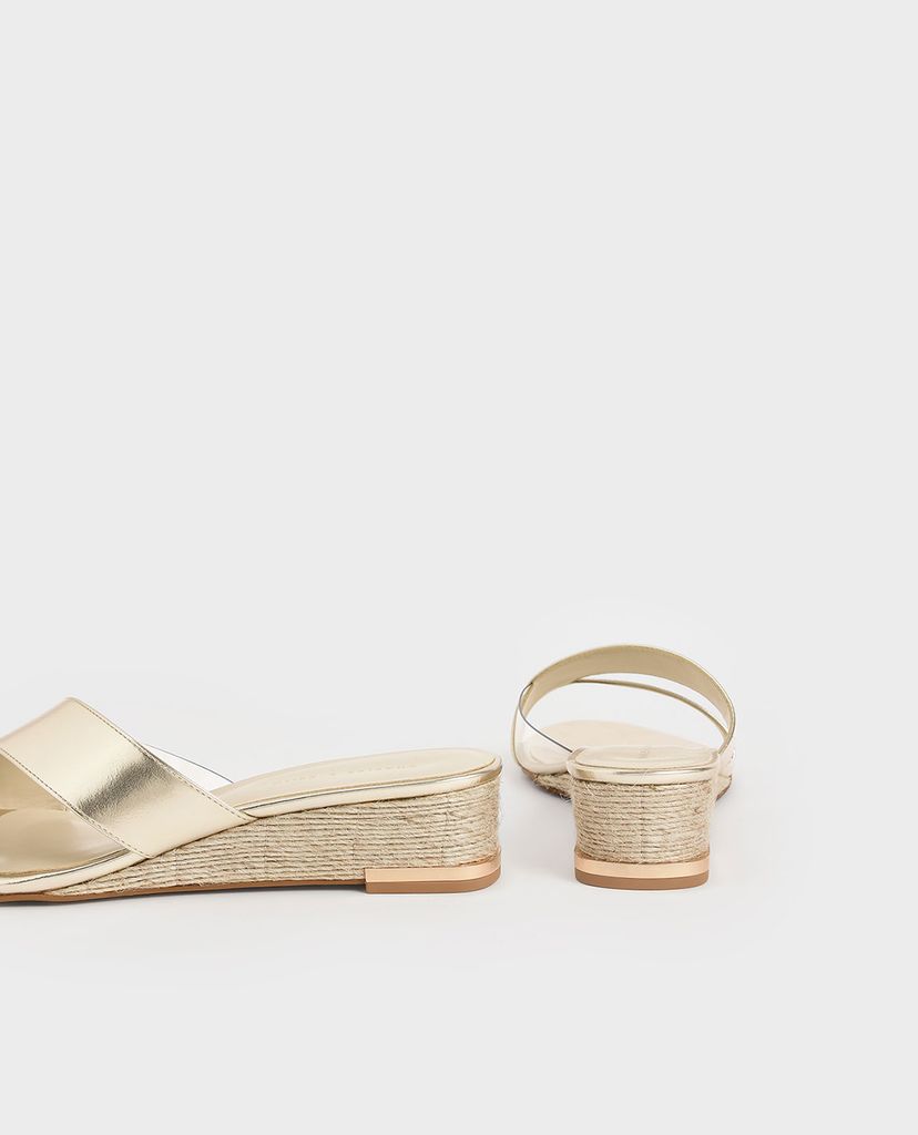 CHARLES & KEITH - Giày đế xuồng hở mũi Strappy Wedges