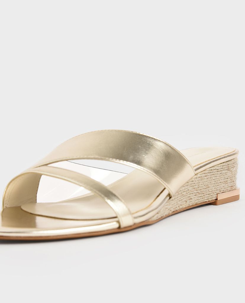 CHARLES & KEITH - Giày đế xuồng hở mũi Strappy Wedges