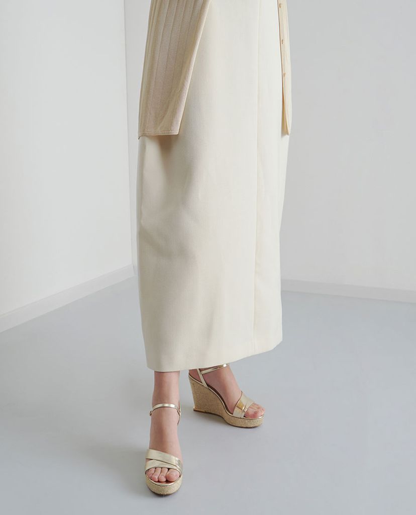 CHARLES & KEITH - Giày đế xuồng Asymmetric Strap Platform Wedges