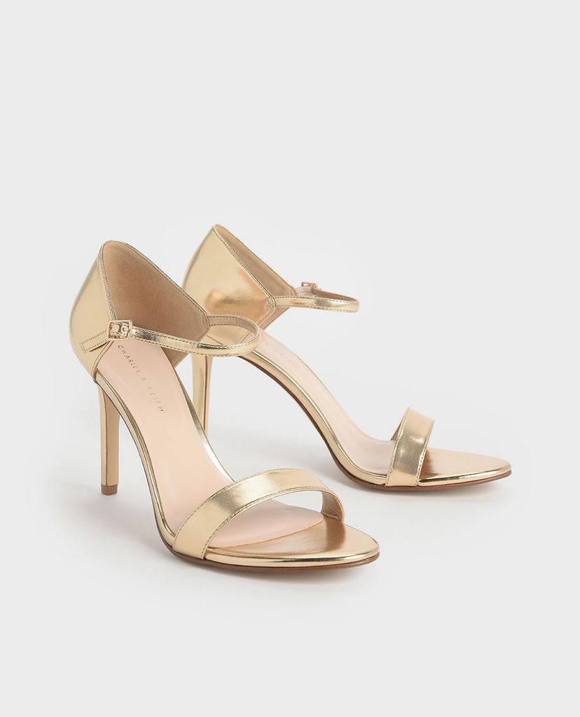 CHARLES & KEITH - Giày cao gót Metallic Ankle Strap Stiletto