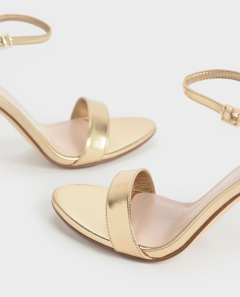 CHARLES & KEITH - Giày cao gót Metallic Ankle Strap Stiletto