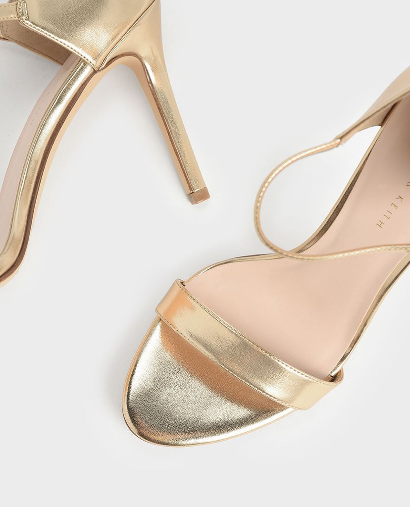 CHARLES & KEITH - Giày cao gót Metallic Ankle Strap Stiletto