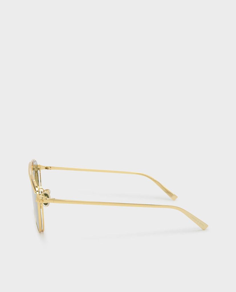 CHARLES & KEITH - Kính mát nữ thời trang Wire Frame