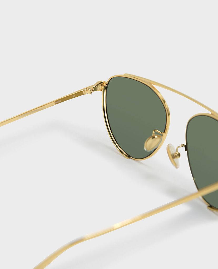 CHARLES & KEITH - Kính mát nữ thời trang Wire Frame