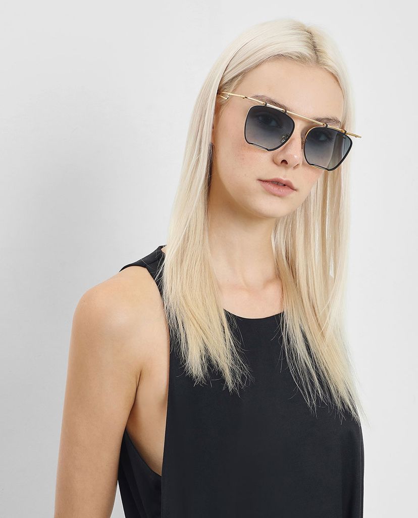CHARLES & KEITH - Kính mát nữ gọng vuông Metal Frame