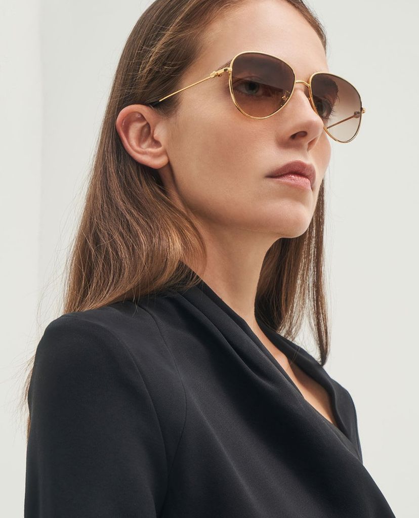 CHARLES & KEITH - Kinh mát nữ gọng phi công Aviator