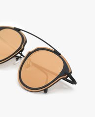 CHARLES & KEITH - Kính mát nữ thời trang Angular Metal Frame Aviator