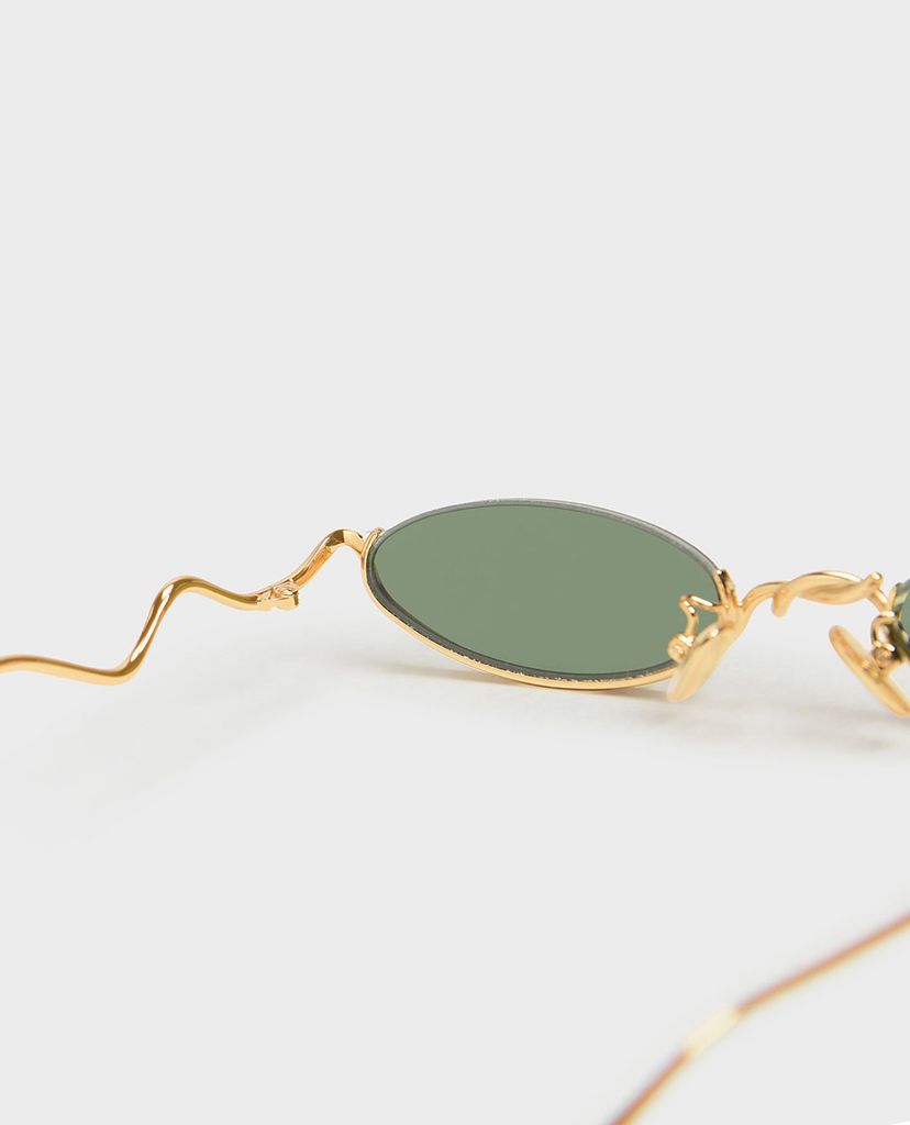 CHARLES & KEITH - Kính mát thời trang Wire Frame