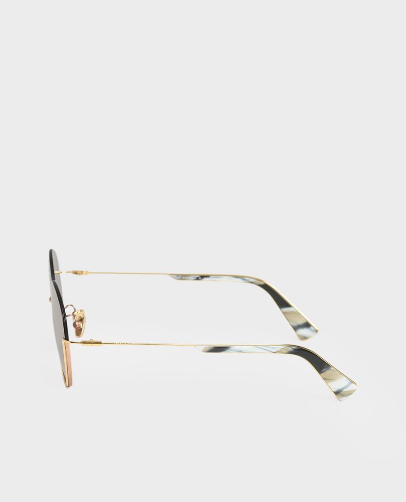 CHARLES & KEITH - Kính mát nữ tròn Half Frame Round