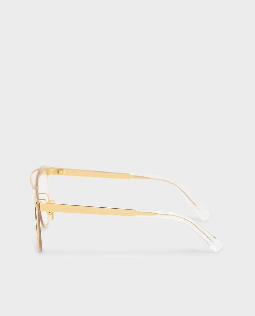 CHARLES & KEITH - Kính mát nữ gọng vuông Metal Frame