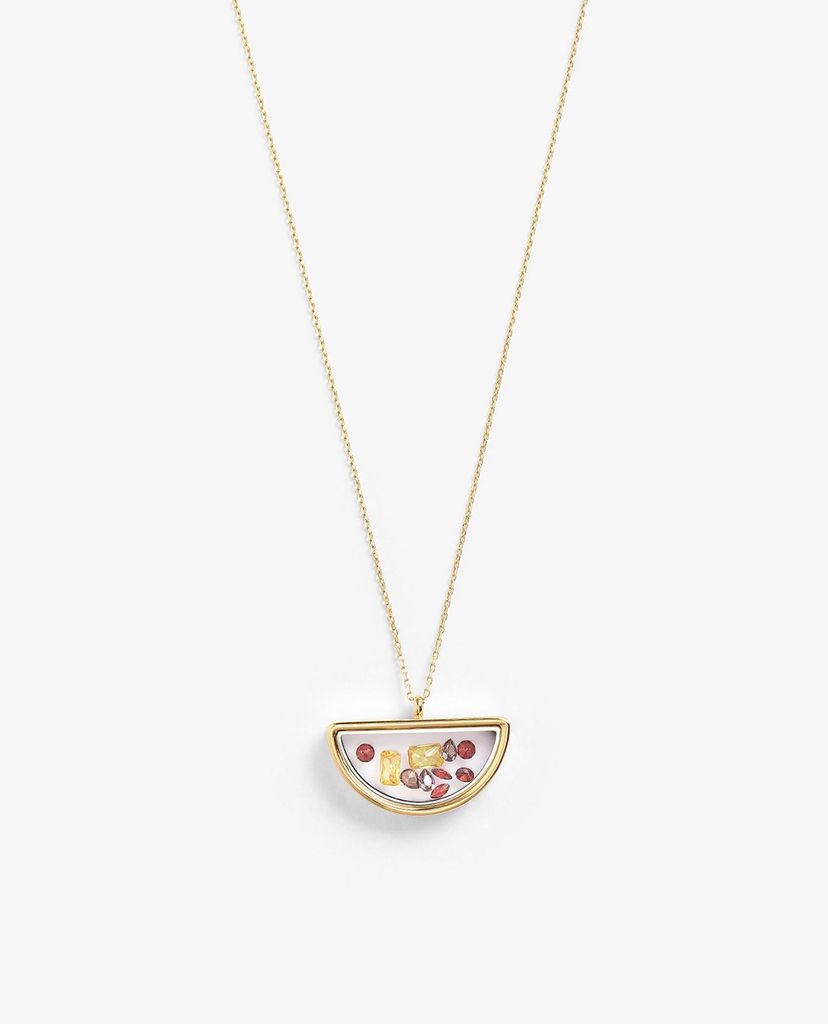 CHARLES & KEITH - Dây chuyền nữ Semi Circle Floating Locket