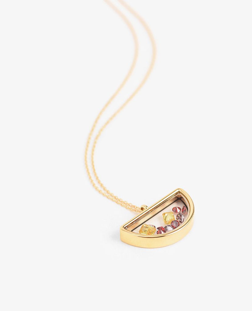 CHARLES & KEITH - Dây chuyền nữ Semi Circle Floating Locket