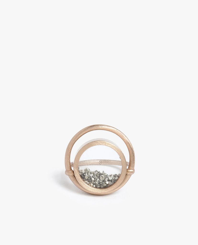 CHARLES & KEITH - Nhẫn nữ Silver Sparkling Sandstone Floating Locket