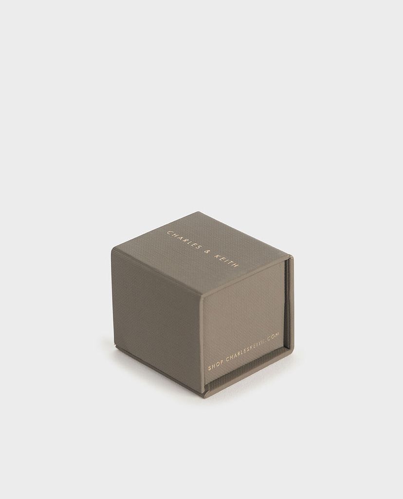 CHARLES & KEITH - Nhẫn nữ Silver Sparkling Sandstone Floating Locket