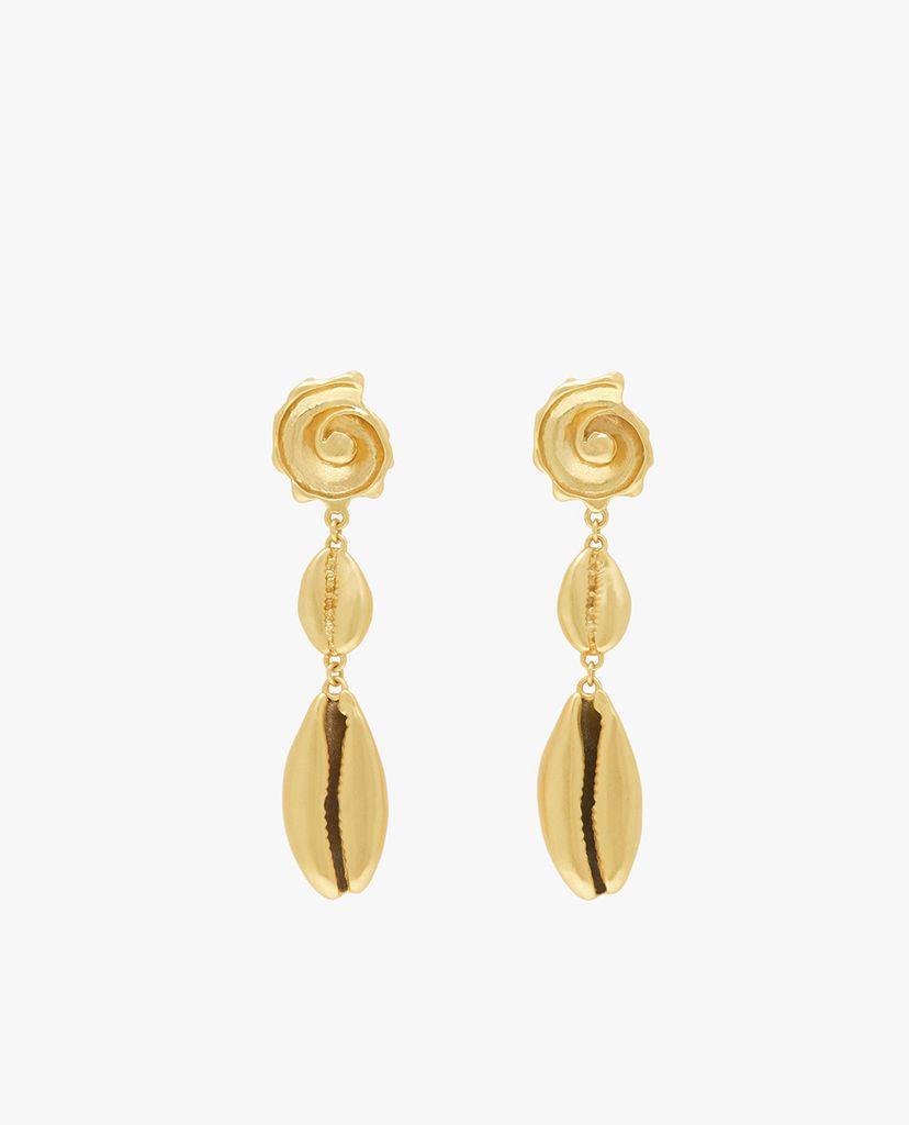 CHARLES & KEITH - Khuyên tai nữ chuỗi dài Shell Drop