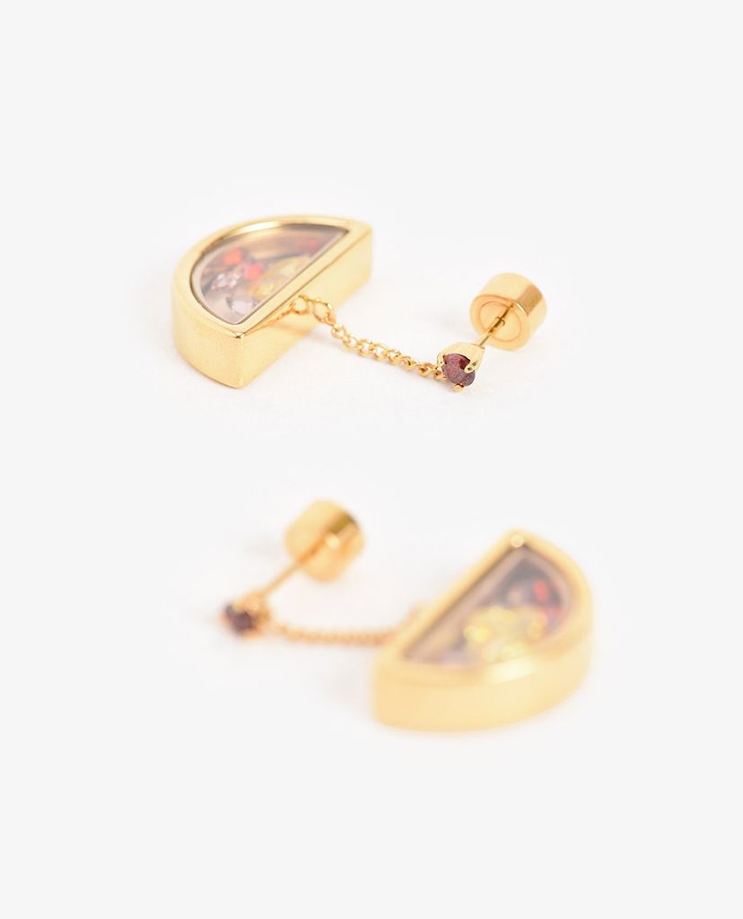 CHARLES & KEITH - Khuyên tai nữ Semi-Circle Floating Locket Drop