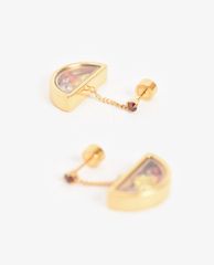 CHARLES & KEITH - Khuyên tai nữ Semi-Circle Floating Locket Drop