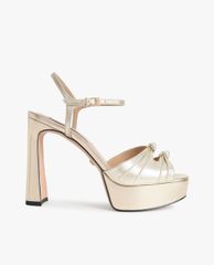 CHARLES & KEITH - Giày cao gót hở mũi Leather Knot Detail