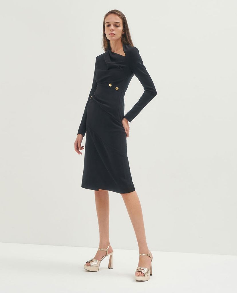 CHARLES & KEITH - Giày cao gót hở mũi Leather Knot Detail