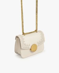 CHARLES & KEITH - Túi đeo vai nữ chữ nhật nắp gập phối chi tiết dệt thời trang