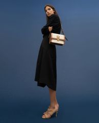 CHARLES & KEITH - Túi xách nữ nắp gập chữ nhật Turn Lock Chain