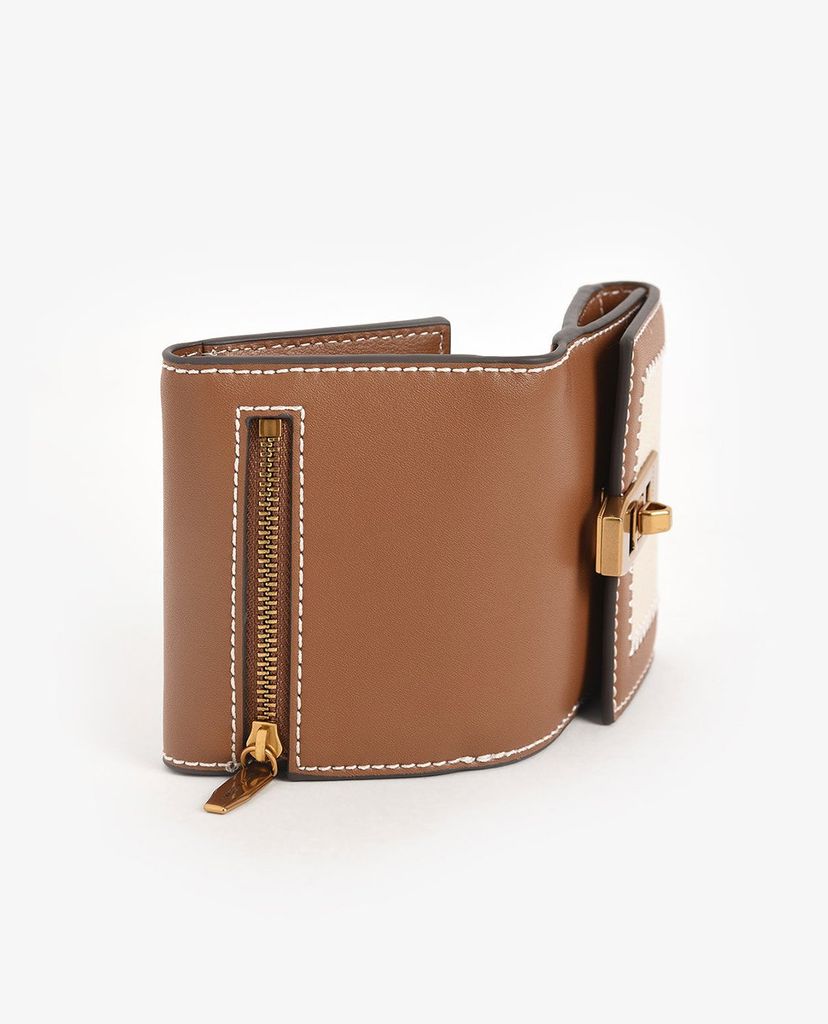 CHARLES & KEITH - Ví nữ dạng gập Stitch Trim Turn Lock