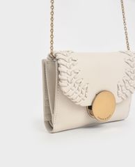 CHARLES & KEITH - Ví nữ mini dạng gập Stitch Trim