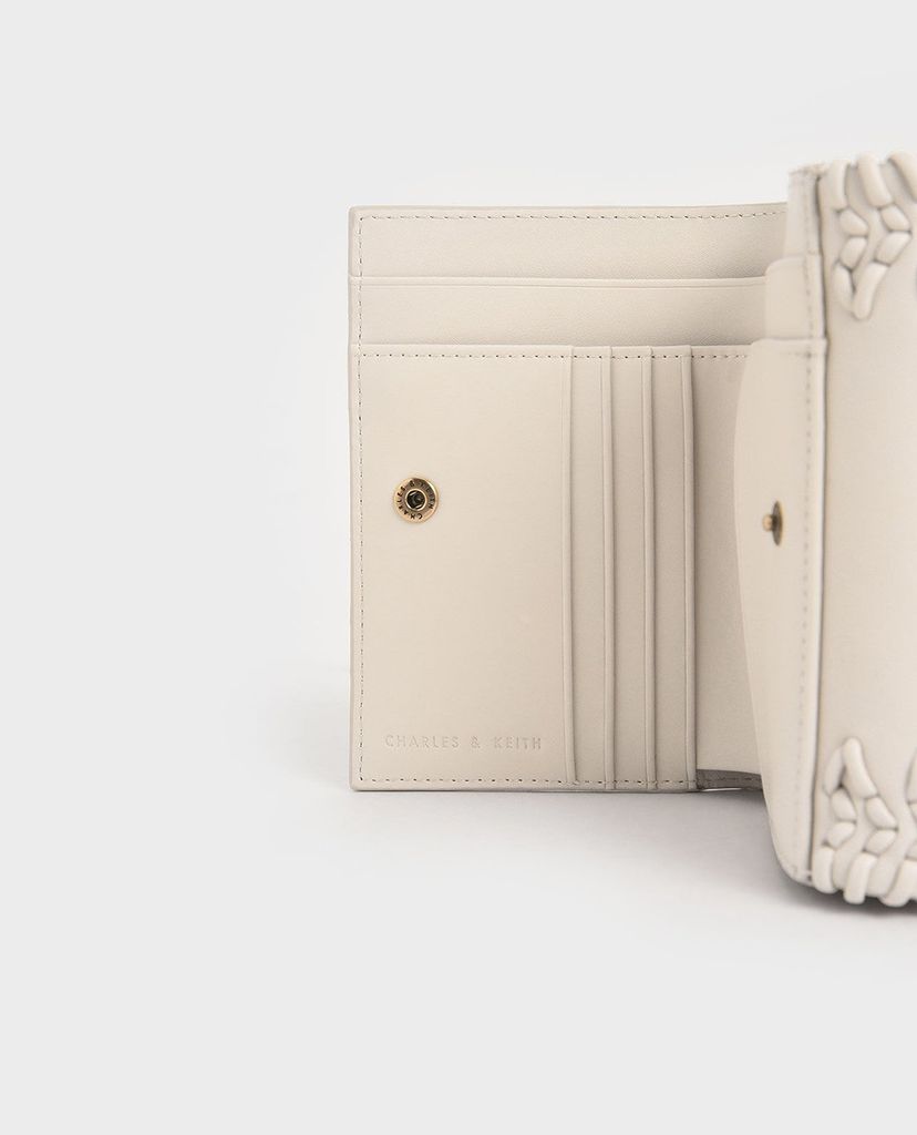 CHARLES & KEITH - Ví nữ mini dạng gập Stitch Trim