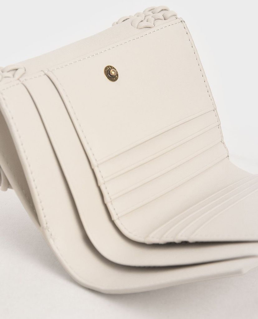 CHARLES & KEITH - Ví nữ mini dạng gập Stitch Trim