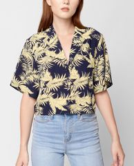 GIGI - Áo sơ mi nữ phom croptop hiện đại Lapel Collar
