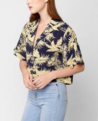 GIGI - Áo sơ mi nữ phom croptop hiện đại Lapel Collar