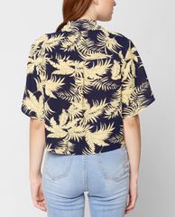 GIGI - Áo sơ mi nữ phom croptop hiện đại Lapel Collar
