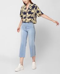 GIGI - Áo sơ mi nữ phom croptop hiện đại Lapel Collar