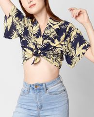 GIGI - Áo sơ mi nữ phom croptop hiện đại Lapel Collar