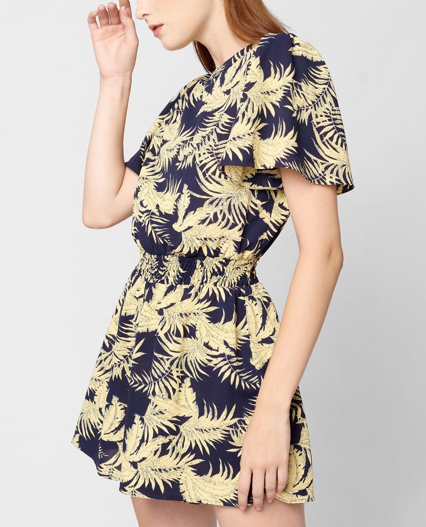 GIGI - Playsuits nữ ngắn tay khoét lưng hiện đại
