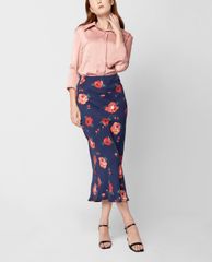 GIGI - Chân váy midi lưng cao đuôi cá thời trang Bias Cut
