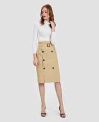 CHARLES & KEITH - Giày cao gót hở mũi Embellished Square Toe