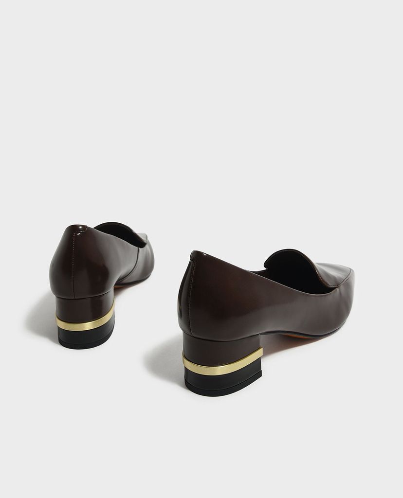 CHARLES & KEITH - Giày cao gót mũi nhọn Metallic Accent