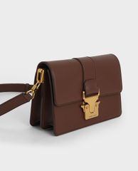 CHARLES & KEITH - Túi đeo vai phom chữ nhật Metallic Push Lock