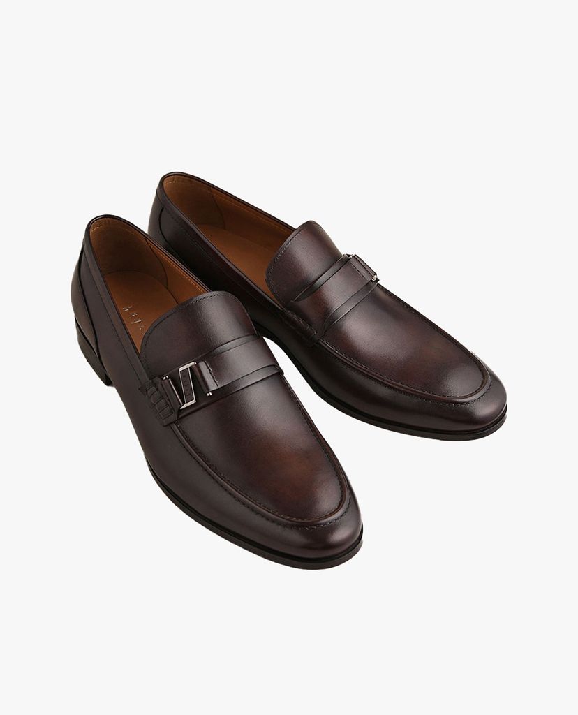PEDRO - Giày tây nam mũi nhọn Buckled Burnished