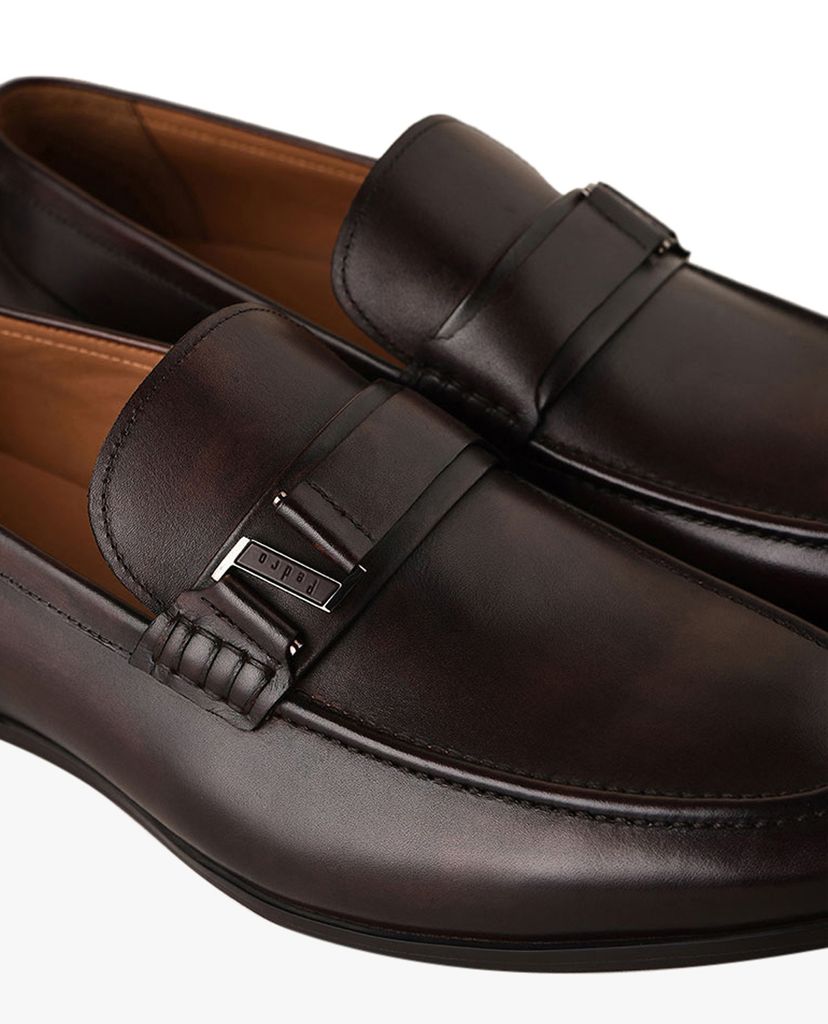 PEDRO - Giày tây nam mũi nhọn Buckled Burnished
