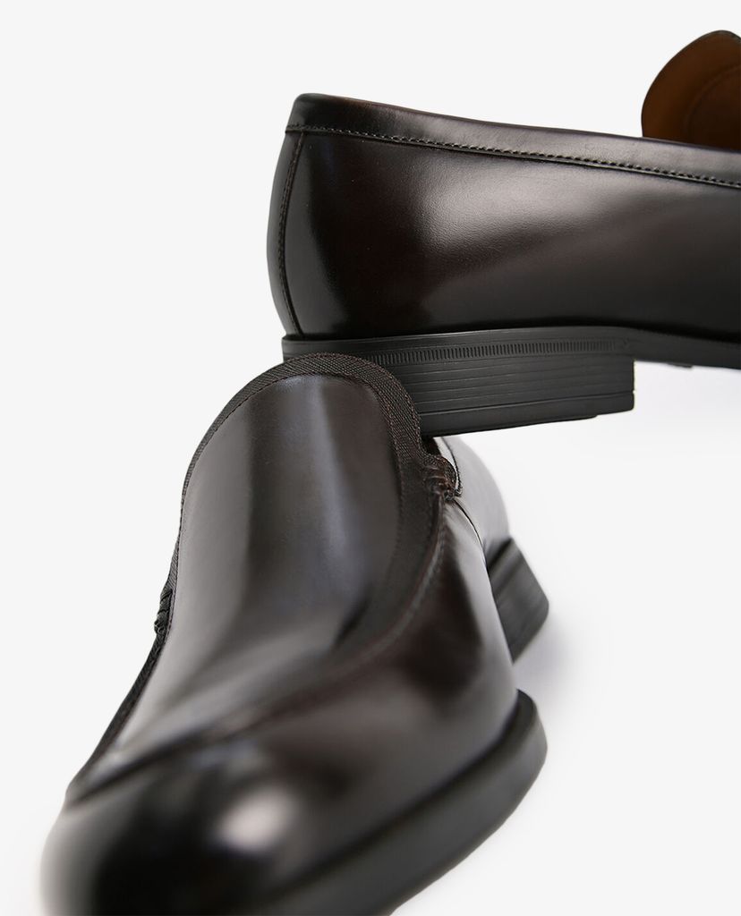 PEDRO - Giày tây nam mũi nhọn Burnished Leather Loafers