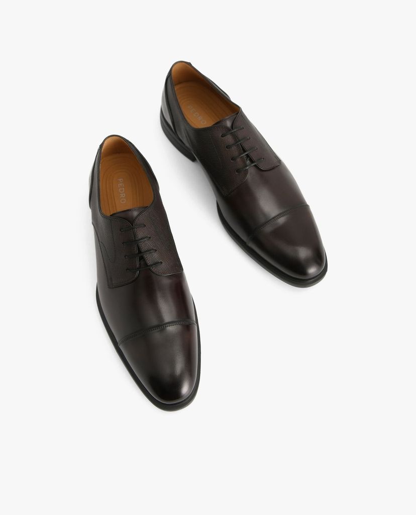 PEDRO - Giày tây nam da buộc dây thời trang Textured
