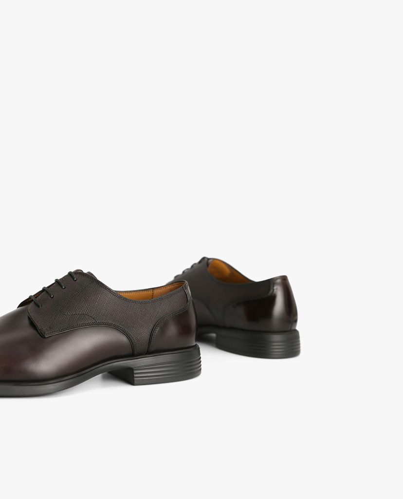 PEDRO - Giày tây nam da buộc dây thời trang Textured